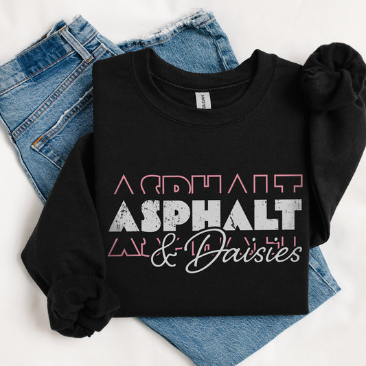 Asphalt & Daisies Distressed Logo Sweatshirt