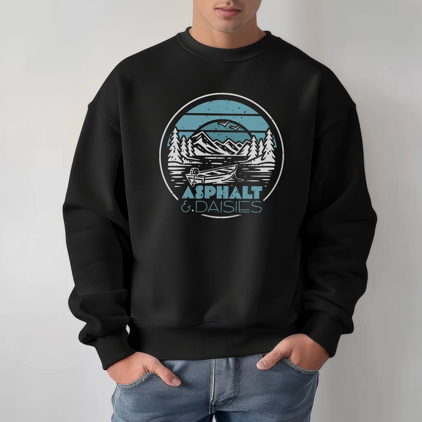 Asphalt & Daisies Lake Logo Ladies Sweatshirt