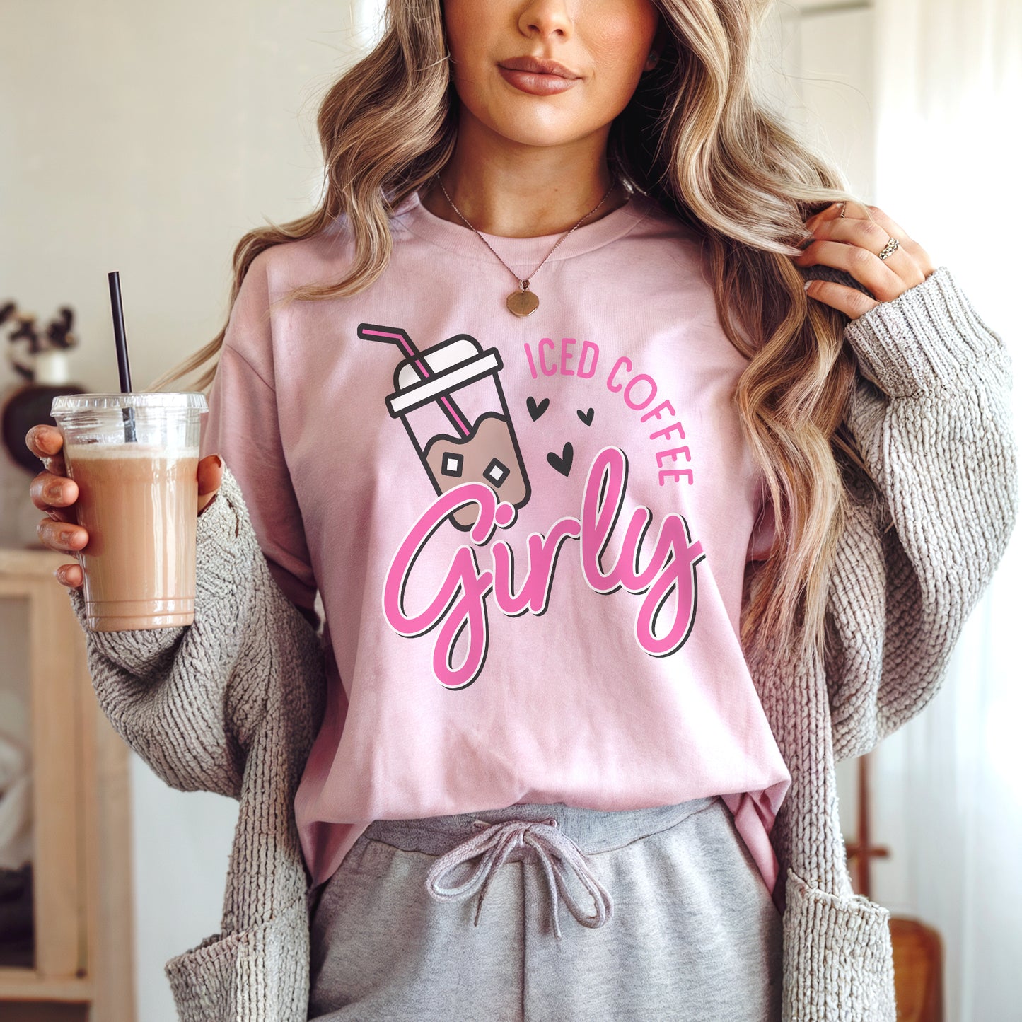 Iced Coffee Girly T-Shirt