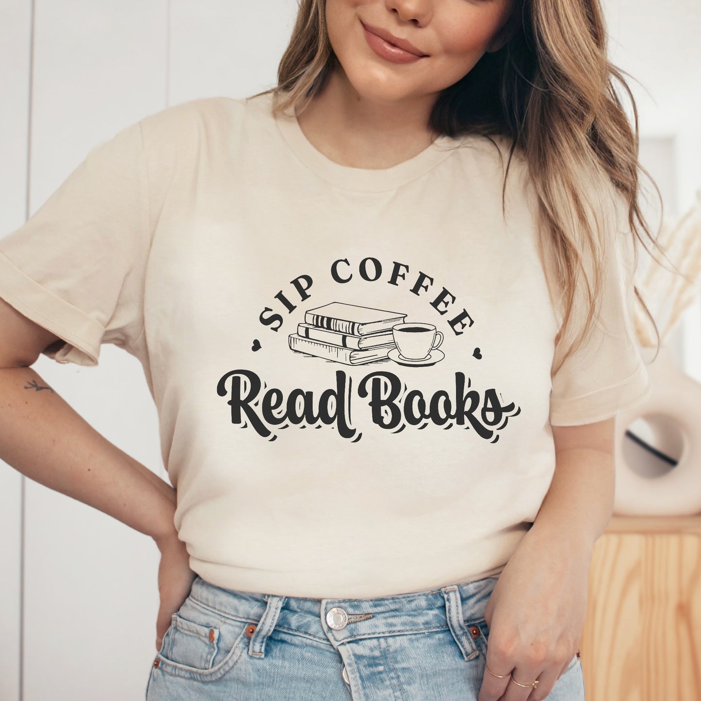 Sip Coffee Read Books T-Shirt