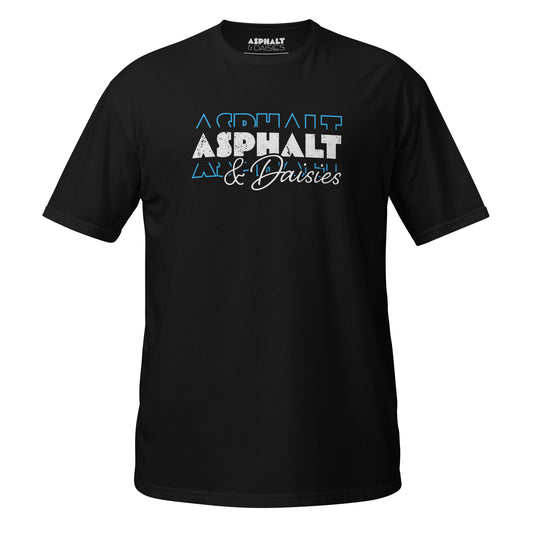 Asphalt & Daisies Distressed Blue Repeat T-Shirt