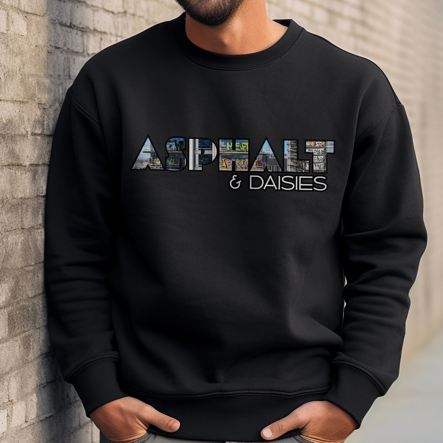 Asphalt & Daisies Graffiti Logo Sweatshirt