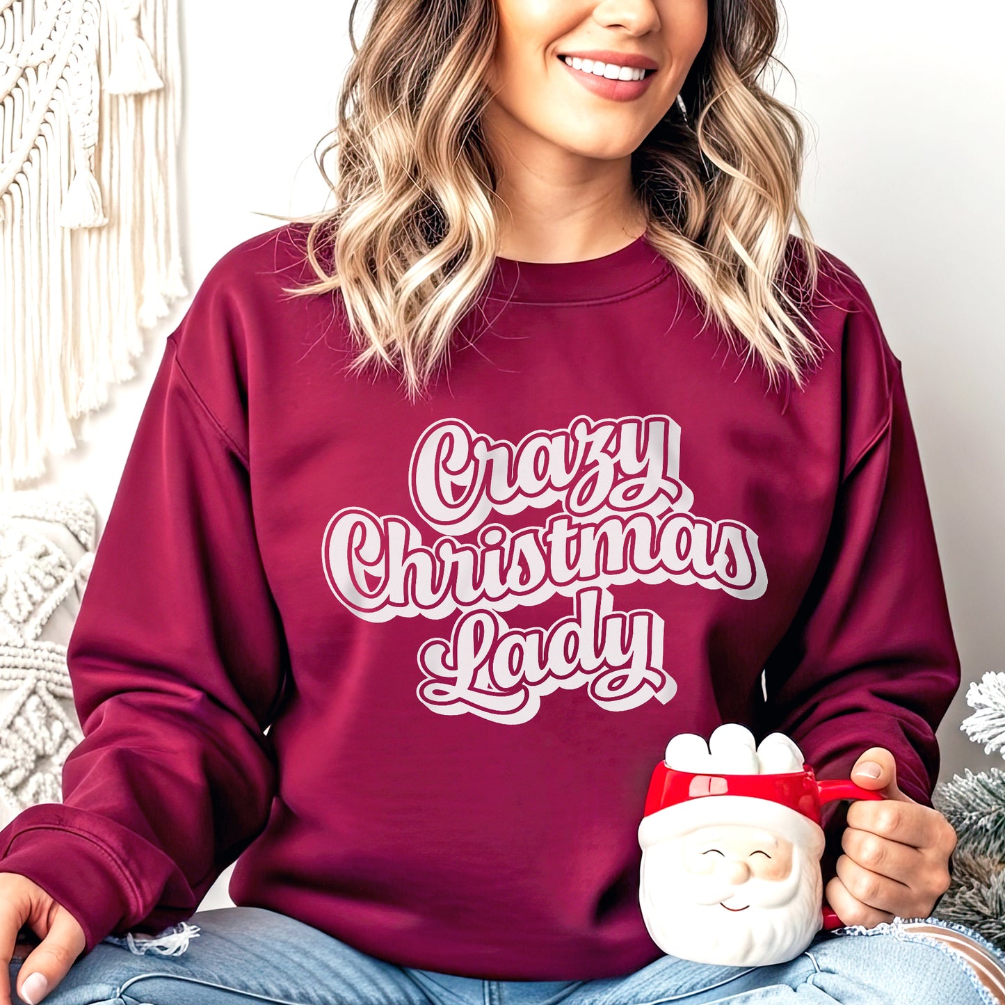 Crazy Christmas Lady Sweatshirt
