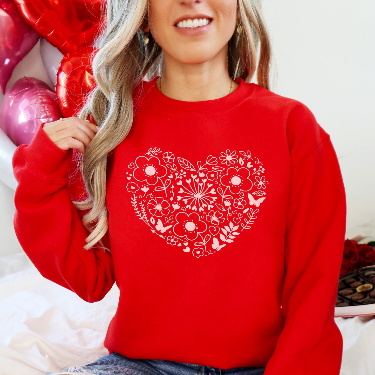 Flower Heart Sweatshirt