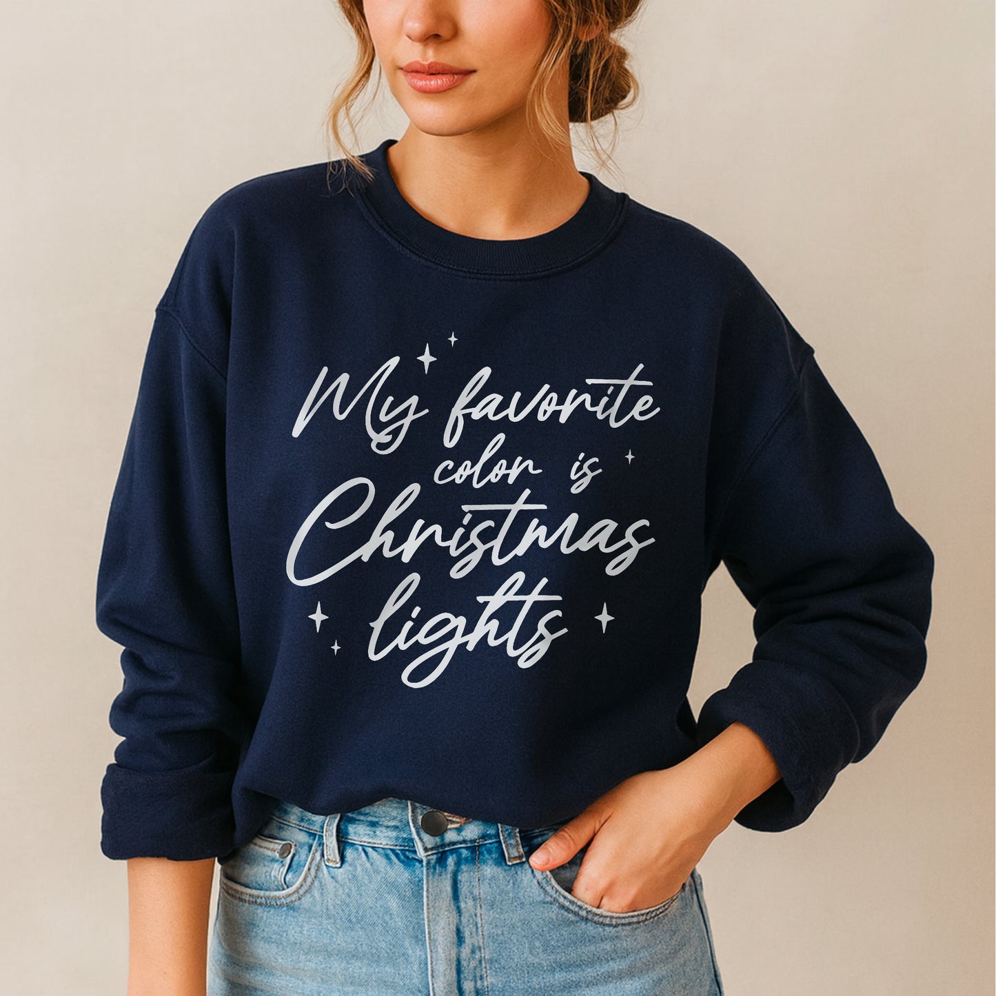 My Favorite Color Is Christmas Lights Sweatshirt