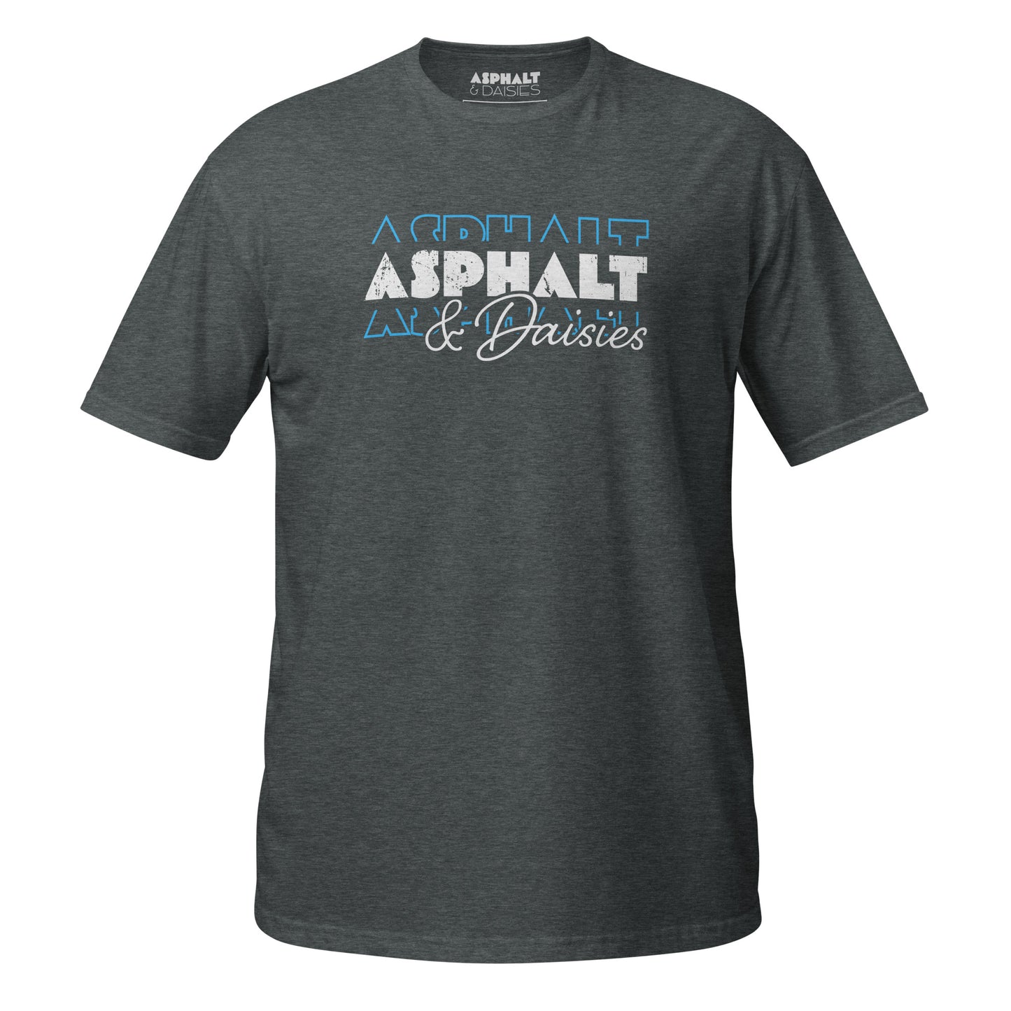 Asphalt & Daisies Distressed Blue Repeat T-Shirt