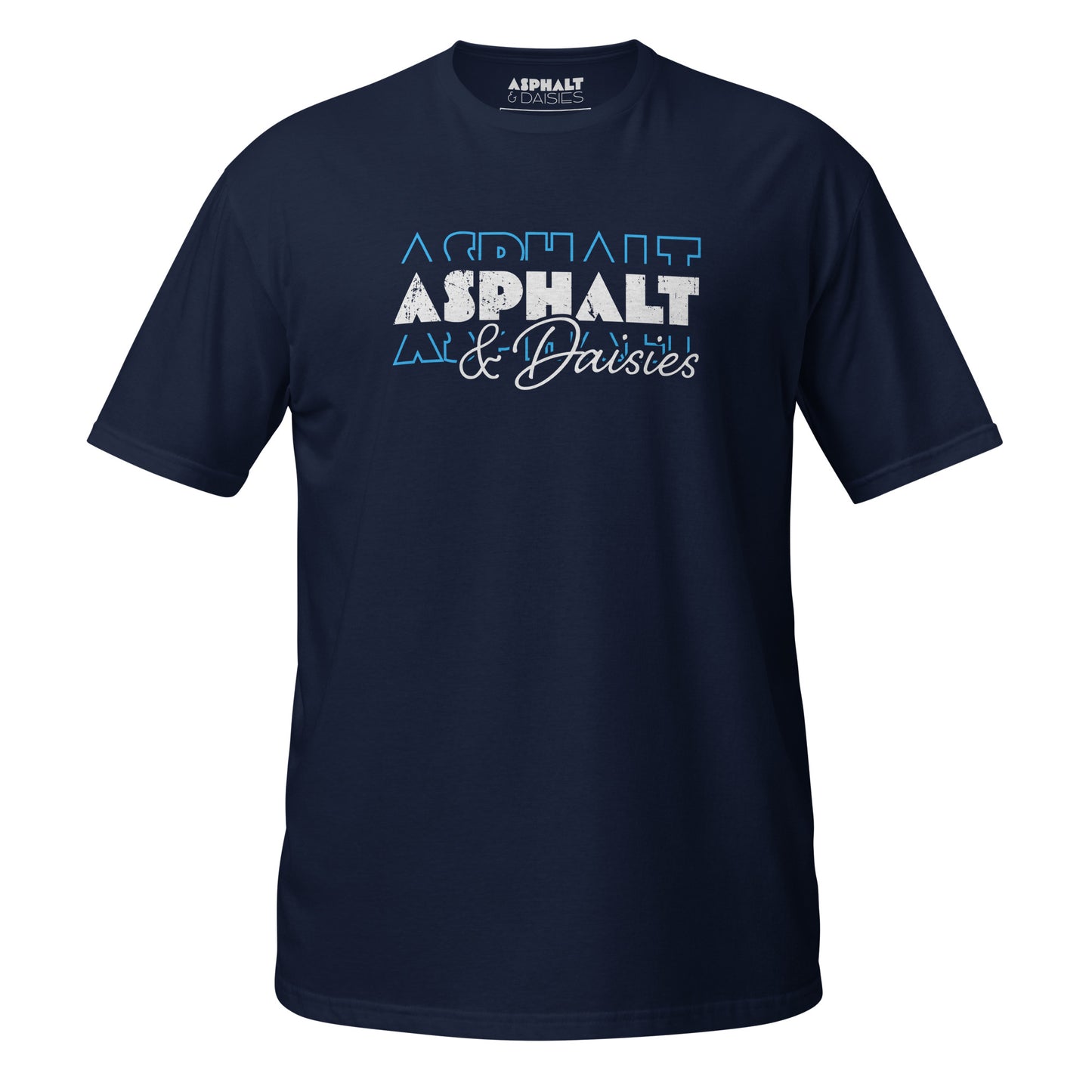 Asphalt & Daisies Distressed Blue Repeat T-Shirt